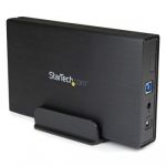 StarTech.com 3.5in Black USB 3.0 External SATA III Hard Drive Enclosure with UASP for SATA 6 Gbps ï¿½ï¿½ Portable External HDD