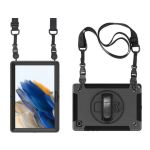 JLC Samsung Tab A8 10.5 (2021)Spartan Case Velcro Hand Strap + Shoulder Strap - Black