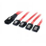 StarTech.com 1m Serial Attached SCSI SAS Cable - SFF-8087 to 4x Latching SATA