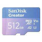 SanDisk Creator 512 GB MicroSDXC UHS-I Class 10