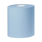 SIRIUS 2 Ply Blue Laminated Embossed Centrefeed Rolls - 6 Rolls Of 500 Sheets
