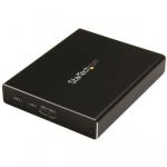 StarTech.com Dual-Slot Drive Enclosure for mSATA SSDs - USB 3.1 (10Gbps) - RAID