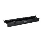 Tripp Lite SmartRack 1U High Capacity Horizontal Cable Manager - Finger duct with dual-hinge cover