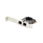 StarTech.com 2-Port Gigabit PCIe Network Adapter Card, 10/100/1000Mbps PCI Express NIC, Dual Realtek
