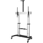 StarTech.com Mobile TV Stand - Heavy Duty TV Cart for 60-100" Display (100kg/220lb) - Height Adjusta