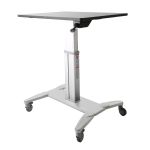 StarTech.com Mobile Standing Desk - Portable Sit Stand Ergonomic Height Adjustable Cart on Wheels - 