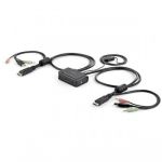 StarTech.com 2 Port USB DisplayPort Cable KVM Switch w/ Audio and Remote Switch - USB Powered