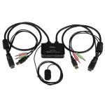 StarTech.com 2 Port USB HDMI Cable KVM Switch with Audio and Remote Switch ï¿½ï¿½ USB Powered
