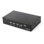 StarTech.com 4 Port DisplayPort KVM Switch - 4K 60Hz - Single Display - Dual Port UHD DP 1.2 USB KVM Switch with Integrated USB 2.0 Hub & Audio - Dell, HP, Apple, Lenovo - Compliant