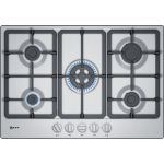 Neff T27BB59N0 hob Black, Stainless steel Built-in 75 cm Gas 5 zone(s)