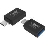Vision TC-USBC3A/BL cable gender changer USB C USB 3.0 A Black