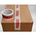 AP Box 72 Printed BOPP Tape FRAGILE 48mm  66m  38mu Red/ Wht TFB486638