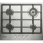 Indesit THP 641 W/IX/I Stainless steel Built-in 58 cm Gas 4 zone(s)