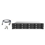 QNAP TL-R1220Sep-RP 2.5/3.5" HDD/SSD enclosure Black, Grey