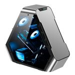 Jonsbo TR03 Silver aluminium front panel/window Triangular Case