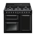 Smeg TR103BL cooker Freestanding cooker Electric Gas Black