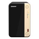 QNAP TS-264 NAS Tower Ethernet LAN Black, Gold N5095