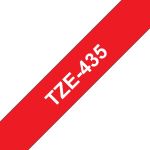 Brother TZE-435 DirectLabel white on red Laminat 12mm x 8m for Brother P-Touch TZ 3.5-18mm/6-12mm/6-18mm/6-24mm/6-36mm