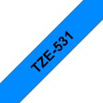 Brother TZE-531 DirectLabel black on blue Laminat 12mm x 8m for Brother P-Touch TZ 3.5-18mm/6-12mm/6-18mm/6-24mm/6-36mm