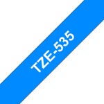 Brother TZE-535 DirectLabel white on blue Laminat 12mm x 8m for Brother P-Touch TZ 3.5-18mm/6-12mm/6-18mm/6-24mm/6-36mm