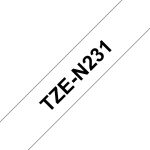 Brother TZE-N231 DirectLabel black on white 12mm x 8m for Brother P-Touch TZ 3.5-18mm/6-12mm/6-18mm/6-24mm/6-36mm