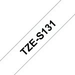 Brother TZE-S131 DirectLabel black on Transparent extra strong 12mm x 8m for Brother P-Touch TZ 3.5-12mm/18mm/6-18mm/6-24mm/6-36mm
