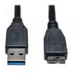 Tripp Lite USB 3.0 SuperSpeed Device Cable (A to Micro-B M/M) Black, 0.31 m
