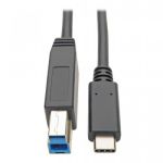 Tripp Lite USB Type-C to USB Type-B Cable - 5 Gbps, USB-C (3.1) to USB-B (3.0), M/M, Thunderbolt 3, 1.83 m