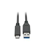Tripp Lite USB Type-C to USB Type-A Cable, 3.1, 10 Gbps, Gen 2, M/M, USB-IF Certified, Thunderbolt 3, 0.91 m