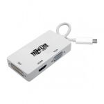 Tripp Lite USB Type-C (USB-C) to HDMI/DVI/VGA All-in-One Converter Adapter, Thunderbolt 3 Compatible, Ultra HD 4K 30Hz