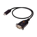 ATEN UC232C serial cable Black 0.45 m USB Type-C DB-9
