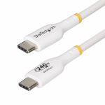 StarTech.com 3m White USB-C Charging Cable, USB-IF Certified USB C Cable, 240W PD EPR, USB 2.0 Type-