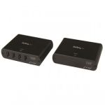 StarTech.com 4 Port USB 2.0 over Gigabit LAN or Direct Cat5e / Cat6 Ethernet Extender System - up to 330 ft (100m)