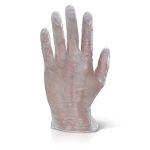 BEESWIFT Vinyl Disposable Powder Free Gloves Clear Large Pack of 100 - Pack of 1000