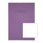 Rhino 13 x 9 Oversized Exercise Book 80 Page, Purple, B (Pack of 50)