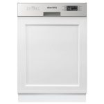 electriQ Semi-Integrated Dishwasher - Stainless steel control panel