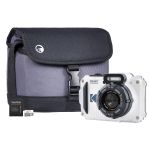 Kodak PIXPRO WPZ2 16MP 4x Zoom Tough Compact Camera - White - Camera + Sandisk 32GB SD Card + System