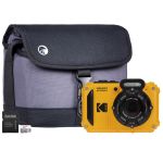 Kodak PIXPRO WPZ2 16MP 4x Zoom Tough Compact Camera - Yellow - Camera + Sandisk 32GB SD Card + Syste