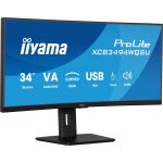 iiyama ProLite XCB3494WQSU-B1 computer monitor 86.4 cm (34") 3440 x 1440 pixels UltraWide Quad HD LED Black