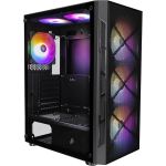 1stPlayer 1st Player Firebase XP Mid Tower Case with 6 x RGB Fans