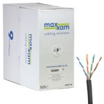 Cablenet Cat6 Black U/UTP LSOH 23AWG Solid CPR Dca Cable 305m Reelex Box