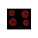 electriQ 60cm 4 Zone Ceramic Hob with Touch Controls