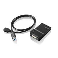 Lenovo USB 3.0 - DVI/VGA USB A DVI/VGA Black