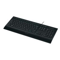 Logitech K280e keyboard USB QWERTZ German Black