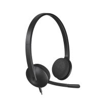 Logitech H340 USB Computer Headset Wired Head-band Office/Call center Black