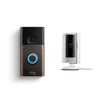 Ring B0BRS6S628 Video Doorbell (2nd Gen) + Indoor Camera White, Black