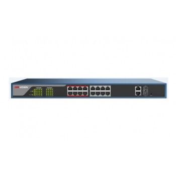 Hikvision DS-3E1318P-E network switch Managed L2 Fast Ethernet (10/100) Black Power over Ethernet (PoE)