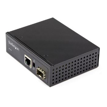 StarTech.com PoE+ Industrial Fiber to Ethernet Media Converter 60W - SFP to RJ45 - Singlemode/Multim