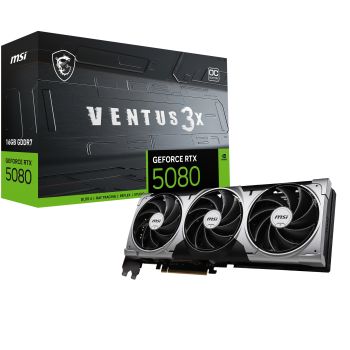 MSI GeForce RTX 5080 16G Ventus 3X OC, 16GB GDDR7, HDMI, 3x DP