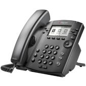 POLY 301 Skype for Business IP phone Black 6 lines LCD